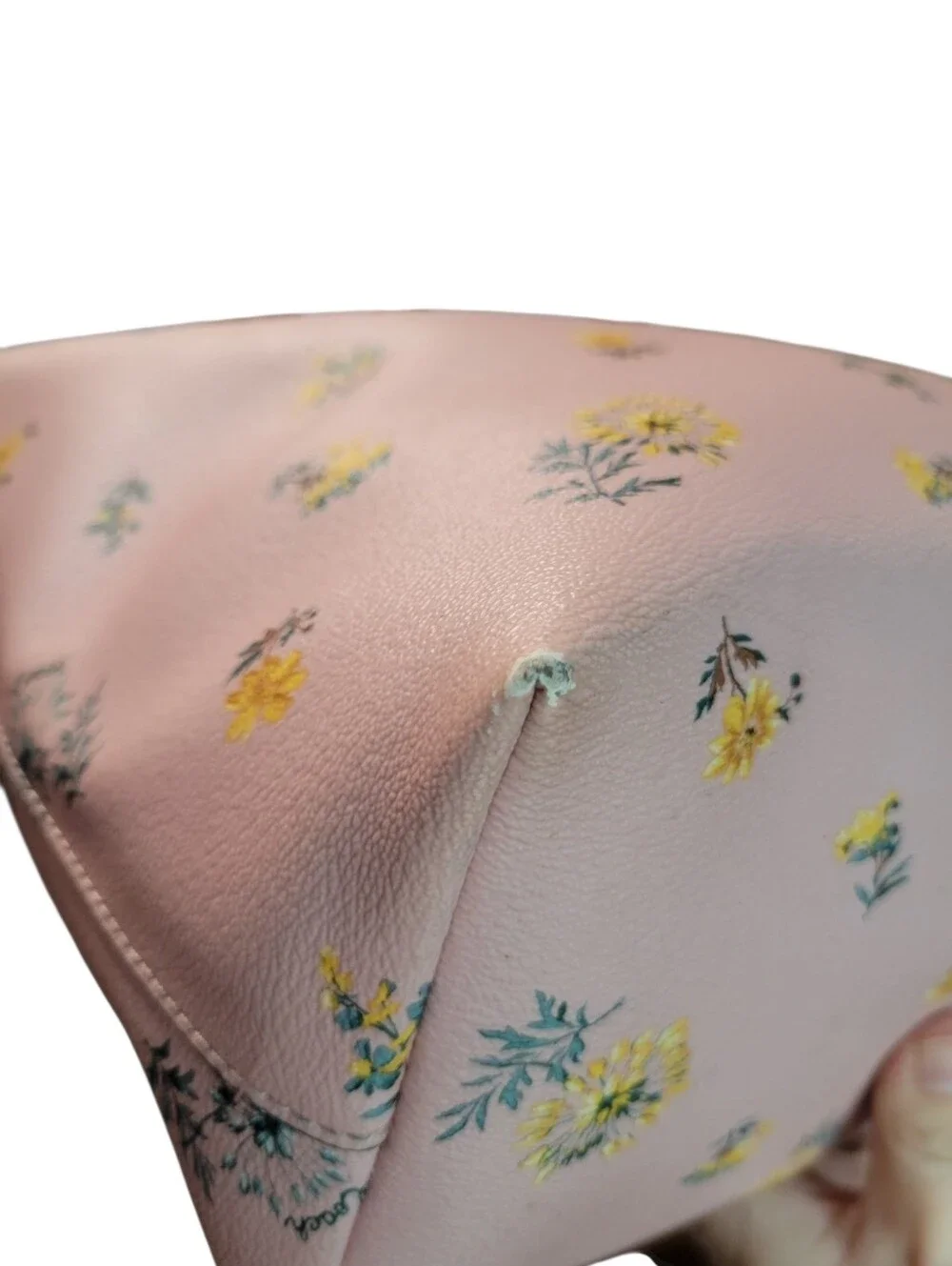 Coach Coated Canvas Gallery Tote Pink Yellow Dandelion Floral Print Bag & Wallet